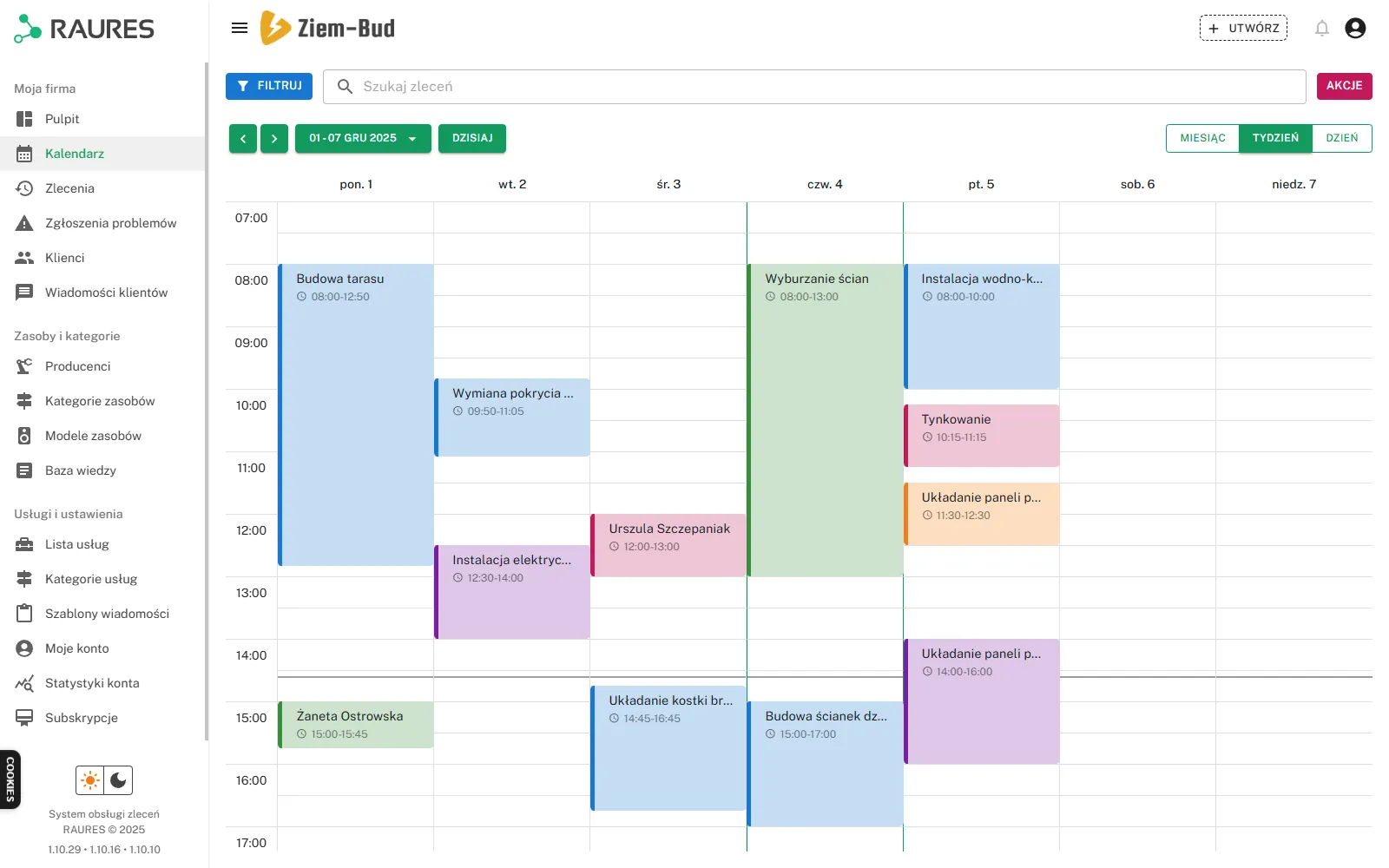 Raures - System obsługi zleceń